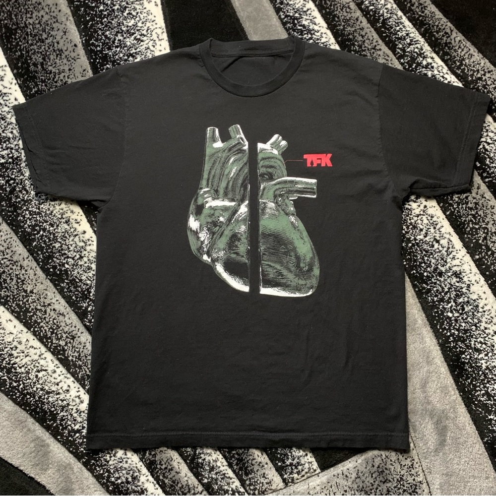 Metallic Heart TFK Black T-shirt